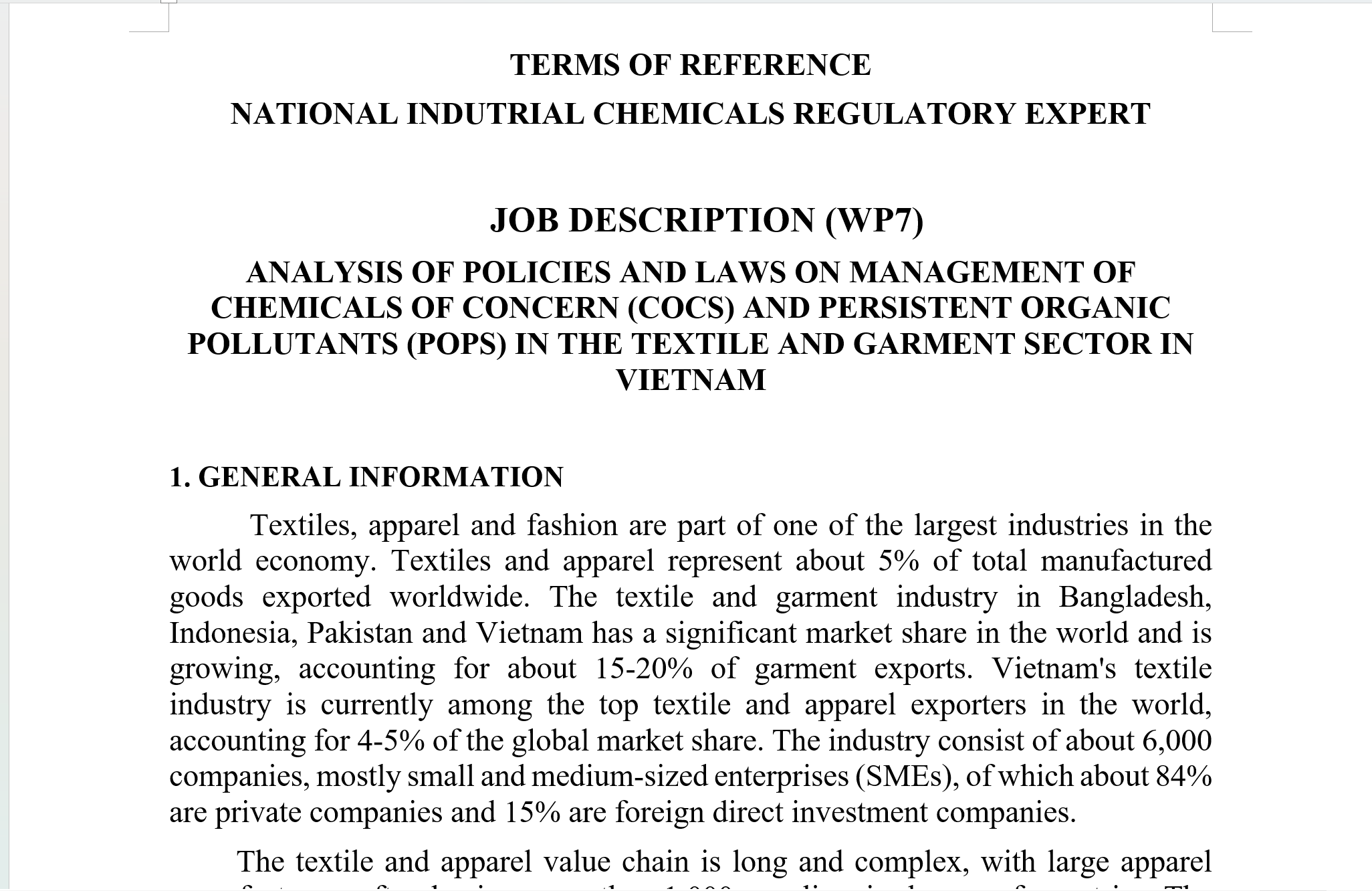National Regulatory 1